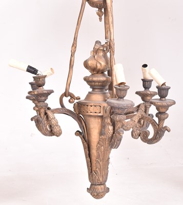 Lot 417 - LARGE ITALIAN BAROQUE STYLE CAST IRON CHANDELIER