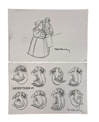 Lot 59 - RICHARD BAZLEY (B.1962) - 'HERCULES' - SIGNED CHARACTER SKETCHES