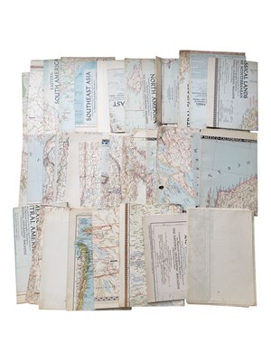 Lot 546 - 1940S BOURNEMOUTH MAP & COLLECTION OF MID CENTURY WORLD MAPS