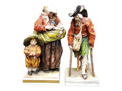 Lot 89 - TWO 20TH CENTURY ITALIAN / NAPLES CAPODIMONTE PORCELAIN FIGURINES