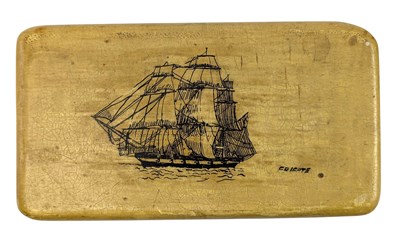 Lot 59 - EARLY 20TH CENTURY STENCILED AND MODEL SET JEWELLERY BOX