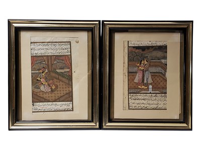 Lot 276 - TWO 19TH CENTURY INDIAN MUGHAL PAINTINGS