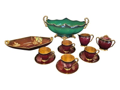Lot 78 - CARLTON WARE - COLLECTION OF 20TH CENTURY ROUGE & VERT ROYALE CERAMIC WARES