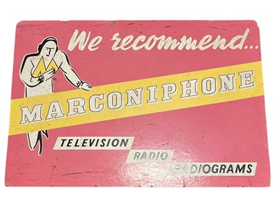 Lot 125 - MARCONIPHONE - MID CENTURY ADVERTISING SIGN
