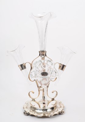 Lot 42 - VICTORIAN 19TH CENTURY SILVER PLATE EPERGNE