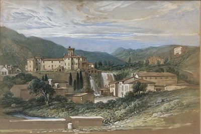 Lot 579 - EDWARD RICHARDSON (1810-1874) - ISOLA DI SERA - 19TH CENTURY WATERCOLOUR PAINTING
