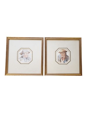 Lot 262 - JACKSON CURNOCK (1839-1891) - PAIR OF VICTORIAN PORTRAIT STUDIES OF GENTLEMEN