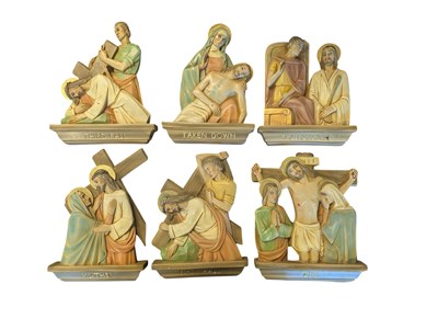 Lot 319 - SIX 20TH CENTURY CHRISTIAN RESIN ECCLESIASTICAL PLAQUES