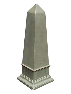 Lot 278 - LATE 20TH CENTURY TIMOTHY RICHARDS CAST COMPOSITION OBELISK MODEL