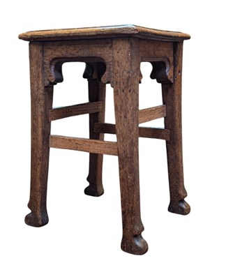 Lot 598 - VICTORIAN 19TH CENTURY ARTS & CRAFTS STOOL