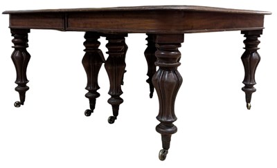 Lot 339 - WILLIAM IV 19TH CENTURY MAHOGANY EXTENDING DINING TABLE