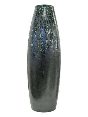 Lot 105 - AMANO, GERMAN - MID CENTURY MOTTLED GREEN TALL VASE