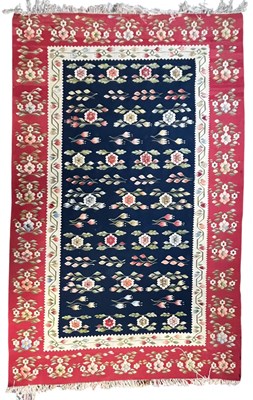 Lot 588 - 20TH CENTURY BALKAN KILIM FLOOR CARPET RUG