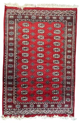 Lot 582 - 20TH CENTURY PERSIAN ISLAMIC BOKHARA WOOL FLOOR CARPET RUG