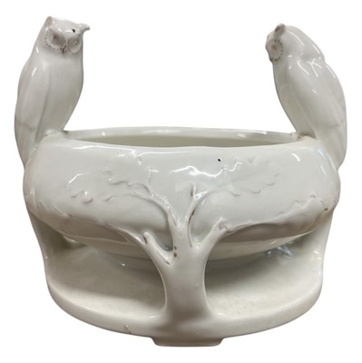 Lot 118 - ROYAL VIENNA - VINTAGE CERAMIC PLANTER DECORATED WITH OWLS