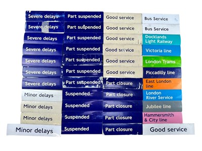 Lot 241 - RAILWAYANA / TRANSPORT SELECTION OF MAGNETIC INFORMATION PLAQUES