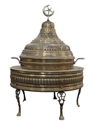 Lot 257 - EARLY 20TH CENTURY TURKISH BRASS BRAZIER