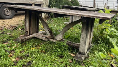 Lot 623 - WOODEN RECTANGULAR PUB GARDEN OUTDOOR TABLE