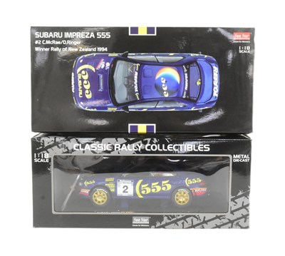 Lot 160 - DIECAST - SUN STAR 1/18 SCALE SUBARU IMPREZA 555