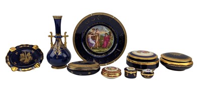 Lot 15 - COLLECTION OF LIMOGES PORCELAIN PIECES INCLUDING A VASE BY M REDON