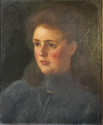 Lot 596 - LOUISE HUTCHEN - 19TH CENTURY, MAY 1893, OIL ON CANVAS PORTRAIT