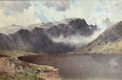 Lot 610 - ISAAC COOKE RBA (1846-1922) - THE SUMMIT OF HELVELLYN - WATERCOLOUR ON PAPER PAINTING