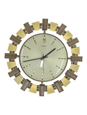 Lot 301 - METAMEC, ENGLAND - RETRO 20TH CENTURY SUNBURST WALL CLOCK