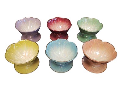 Lot 142 - BESWICK - COLLECTION OF SIX 20TH CENTURY LUSTREWARE SUNDAE / DESSERT BOWLS
