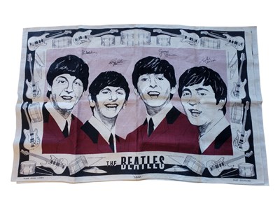 Lot 306 - TWO ULSTER 1960S THE BEATLES IRISH LINEN TEA TOWELS