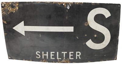Lot 265 - WORLD WAR II HOME FRONT ENAMEL AIR RAID SHELTER SIGN