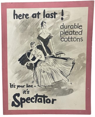 Lot 267 - SPECTATOR - MID CENTURY ADVERTISING SHOWCARD