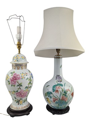 Lot 79 - TWO PORCELAIN LAMP BASES