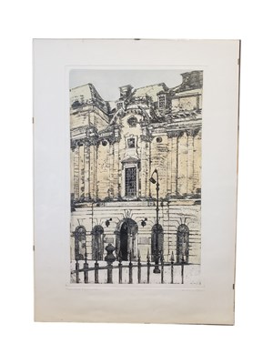 Lot 312 - RICHARD BEER (1928-2017) - LIMITED EDITION ETCHING PRINT OF TAVISTOCK SQUARE