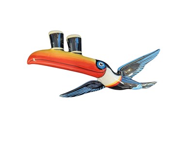 Lot 194 - THREE 20TH CENTURY CERAMIC GUINNESS FLYING TOUCANS