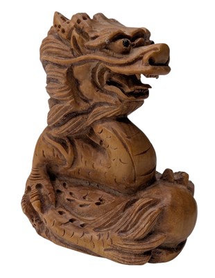 Lot 164 - 20TH CENTURY JAPANESE NETSUKE IN FORM OF A DRAGON