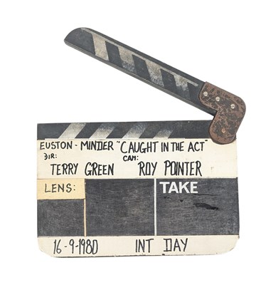 Lot 372 - MINDER - ORIGINAL PRODUCTION USED CLAPPERBOARD- TERRY GREEN