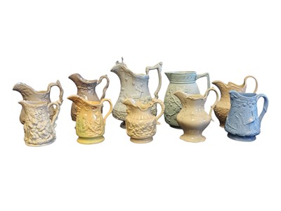 Lot 150 - COLLECTION OF 19TH CENTURY VICTORIAN RELIEF MOULDED JUGS