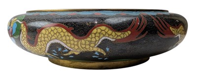 Lot 81 - LARGE 19TH CENTURY CHINESE CLOISONNE BRUSH WASHER/ BOWL