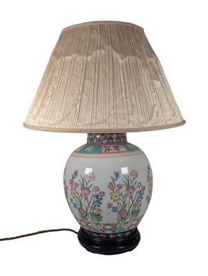 Lot 172 - 20TH CENTURY CHINESE PORCELAIN TABLE LAMP