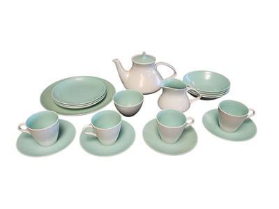 Lot 167 - POOLE POTTERY - 20TH CENTURY SEAGULL & ICE GREEN TWIN TONE COFFEE SET