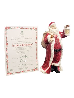 Lot 171 - THE FIRST ROYAL WORCESTER FATHER CHRISTMAS LIMITED EDITION FIGURE