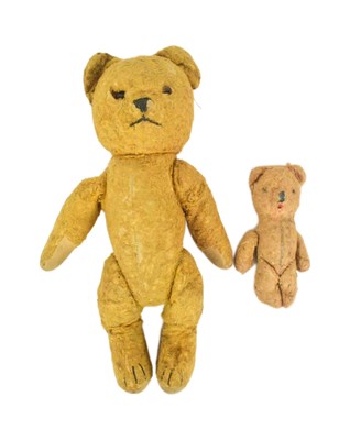 Lot 325 - TWO EARLY 20TH CENTURY TEDDY BEARS, ONE SMALL & ONE LARGE