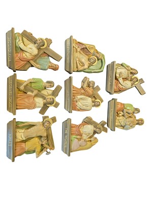 Lot 320 - EIGHT 20TH CENTURY CHRISTIAN RESIN ECCLESIASTICAL PLAQUES