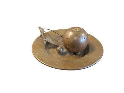 Lot 327 - 20TH CENTURY BRASS DESKTOP INKWELL