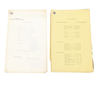 Lot 297 - SID COLIN COLLECTION - PRODUCTION SCRIPTS