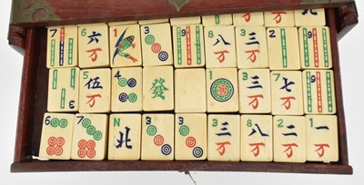 Lot 134 - 1920S CHINESE MAHJONG SET SHANGHAI 民国 麻雀套装