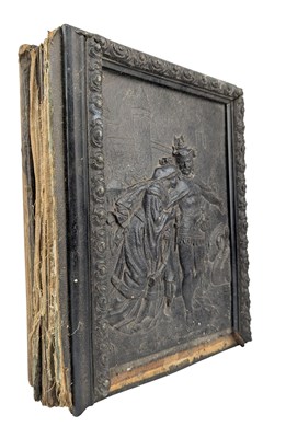 Lot 154 - 19TH CENTURY VULCANITE MUSICAL PHOTOGRAPH ALBUM W/PHOTOGRAPHS