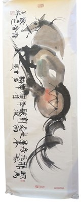 Lot 175 - HAN MEILIN 韩美林 (B 1936) - INK PAINTING OF A HORSE