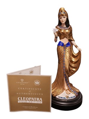 Lot 183 - COALPORT - 2002 CLEOPATRA LIMITED GOLD EDITION CHINA FIGURE