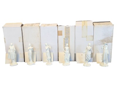 Lot 187 - ROYAL WORCESTER - THE 1920S VOGUE COLLECTION - FIVE BONE CHINA LADIES